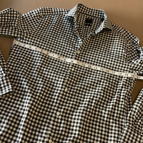 BOSS T-Christo Tailored Slim Fit Tessitura Monti Button Down Checkered Shirt- 16 - Picture 5 of 13